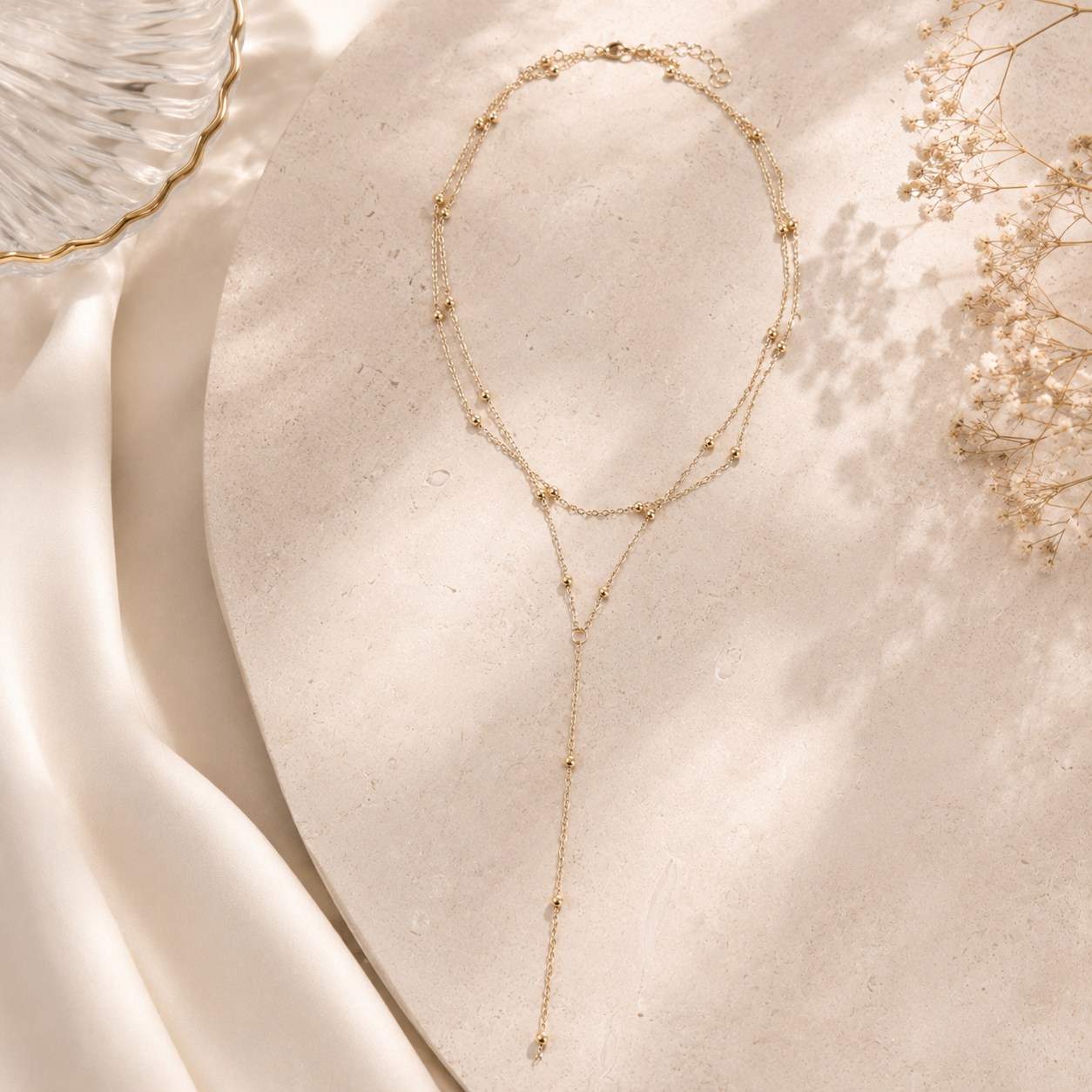 Collier Cascade Dorée