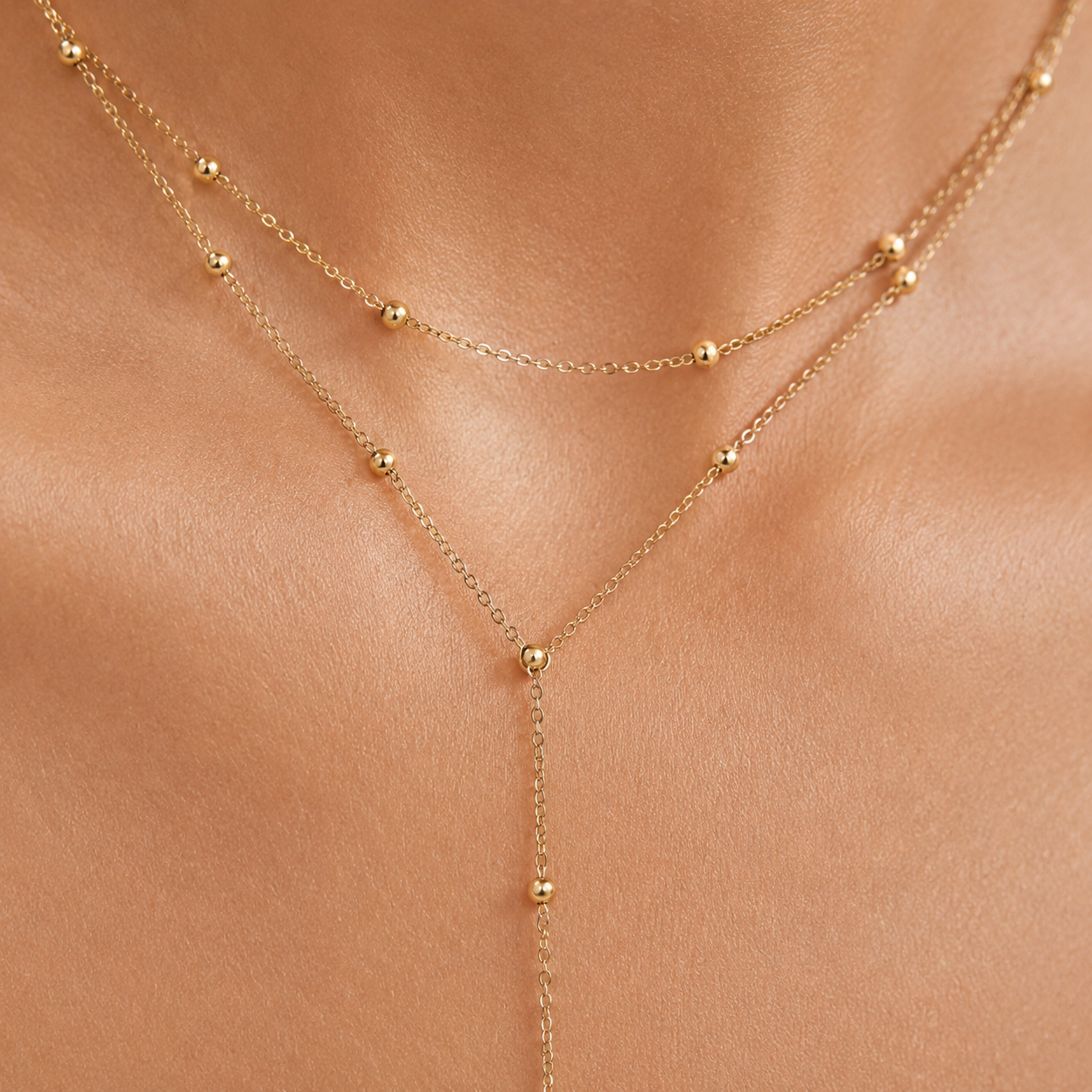 Collier Cascade Dorée