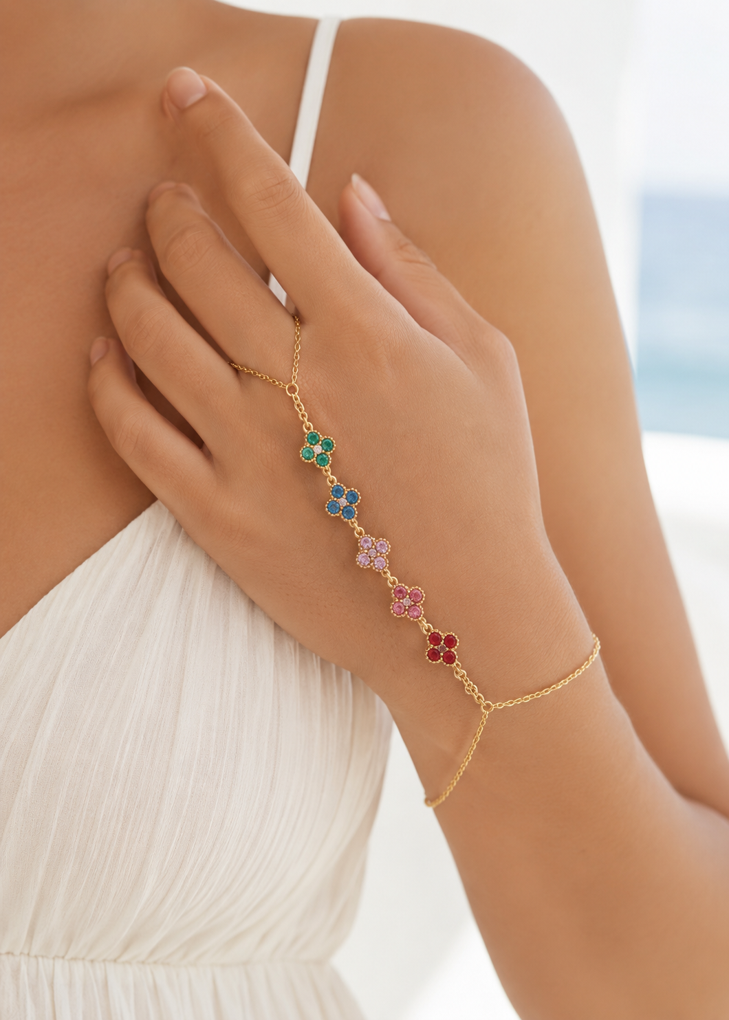 Chaine de Main Impératrice Multicolore