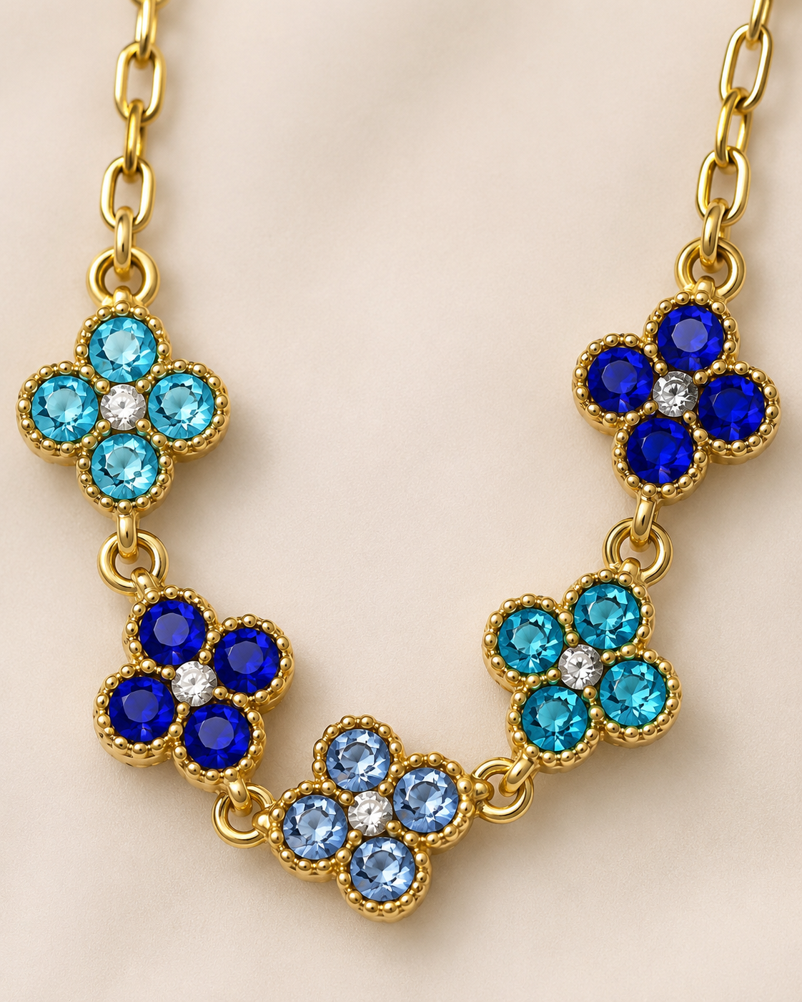 Chaine de Cheville Impératrice Bleue