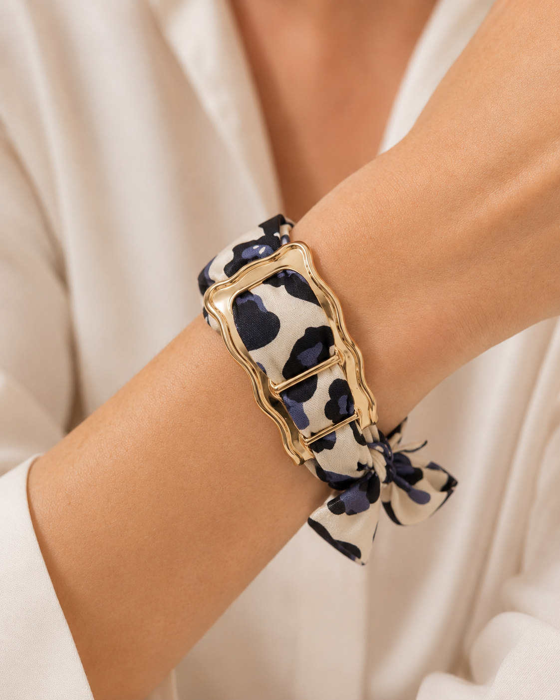 Manchette Foulard Indigo