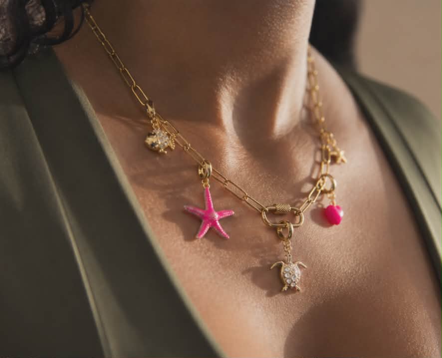 Charm Etoile de Mer Rose
