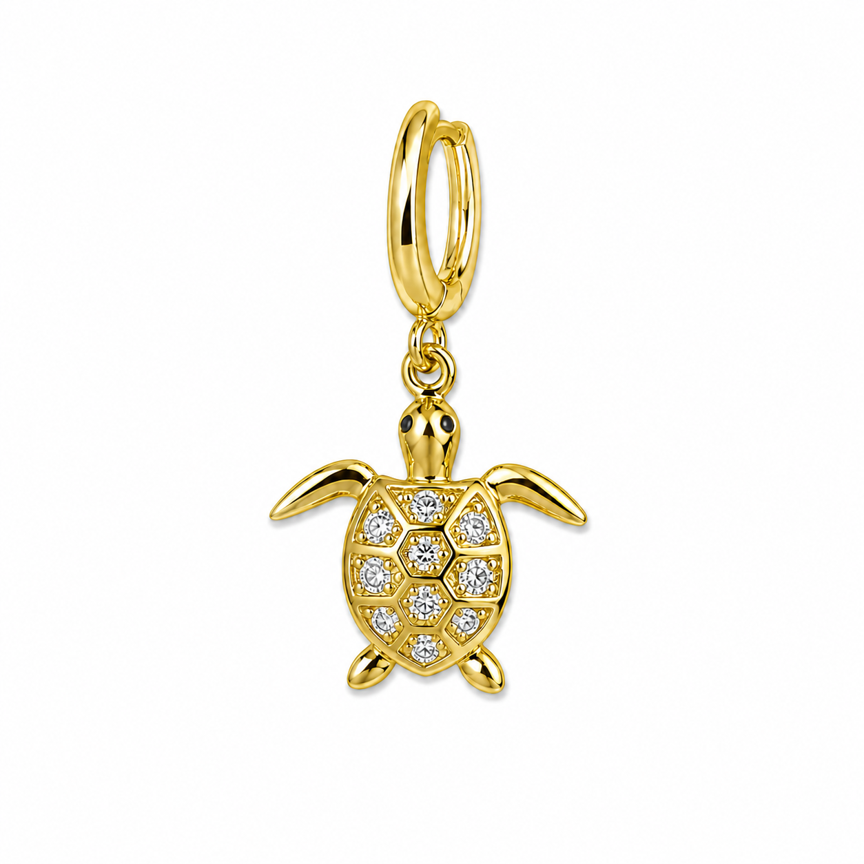 Charm Tortue Strass Dorée